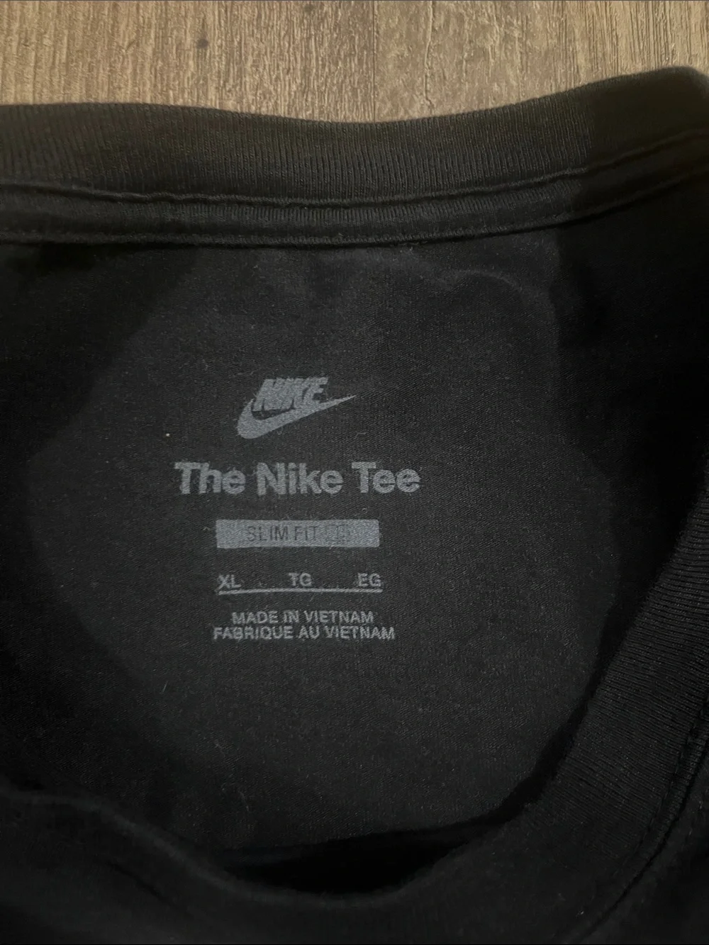 Nike Black Crop Tee with Skate Photo and Blue Swoosh